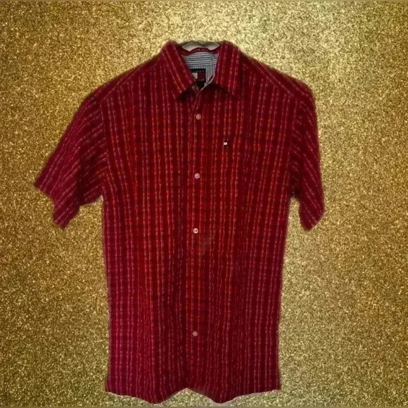 Tommy Hilfiger Mens Printed Shirt Size Large - Picture 1 of 6